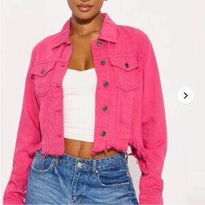 Women's Pink Denim Jacket